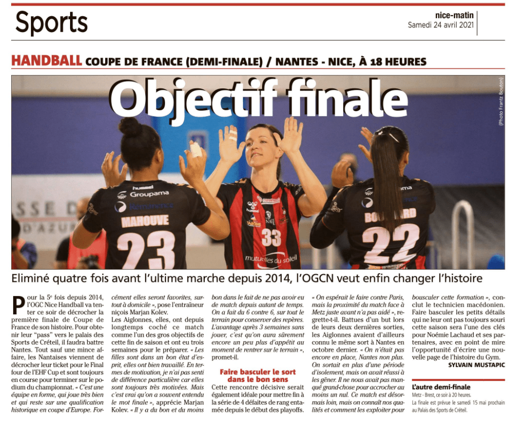 OGCN Handball Objectif final