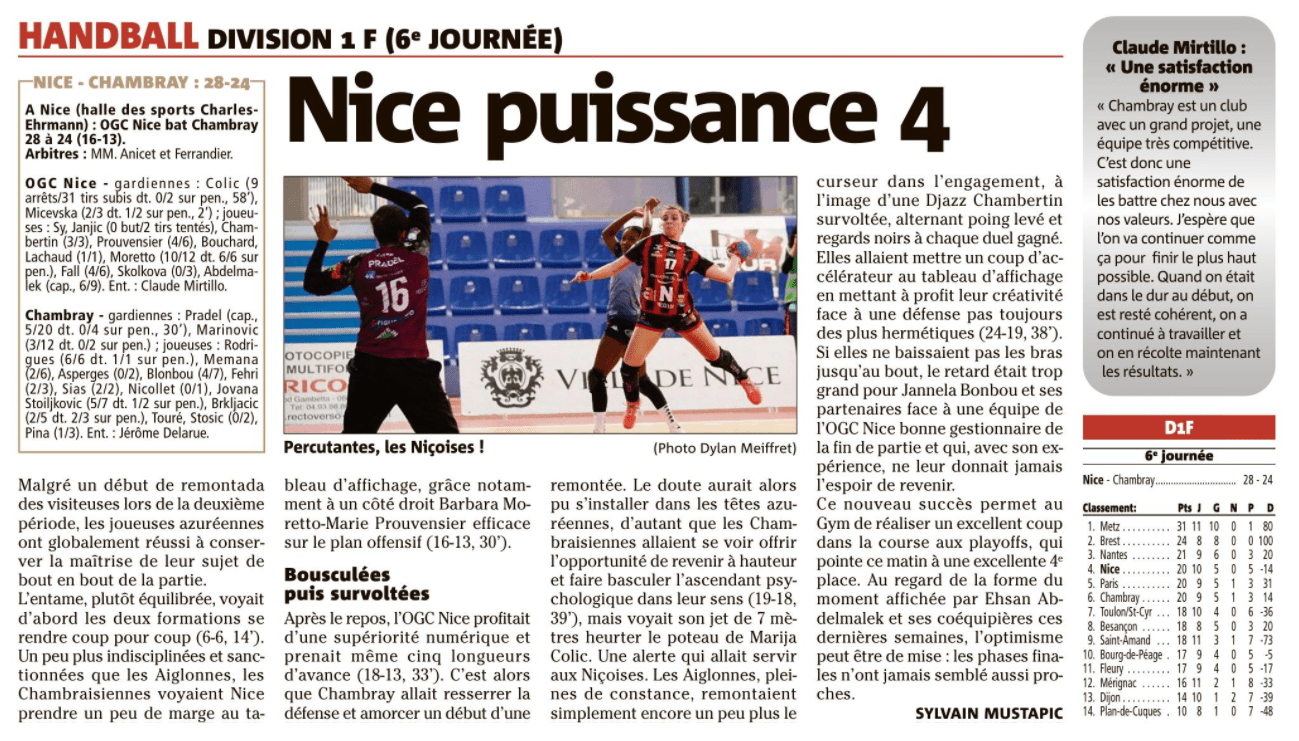 OGCN Handball Puissance 4