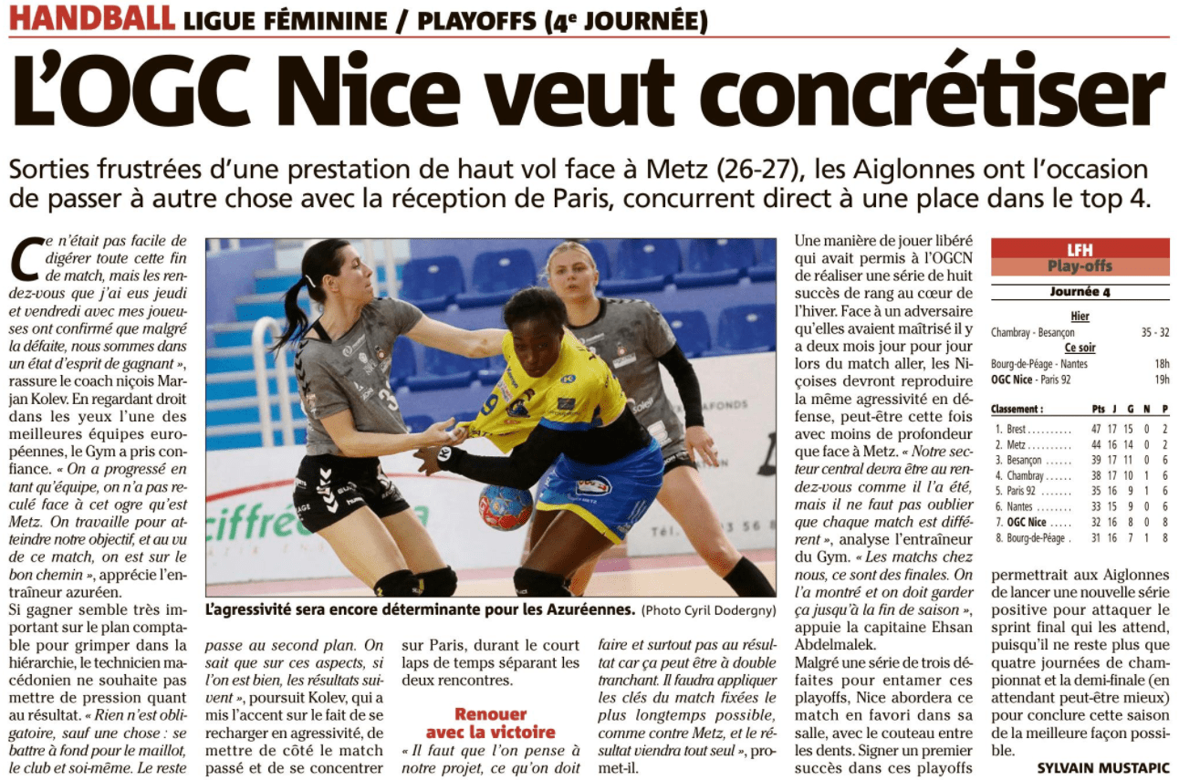 OGCN Handball veut concrétiser