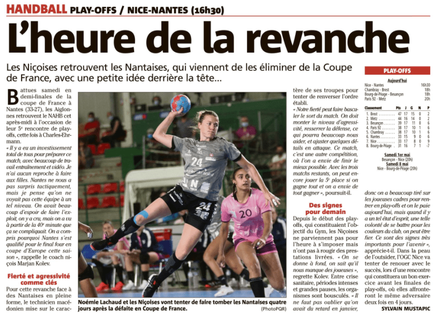 OGCN Handball L'heure de la revanche