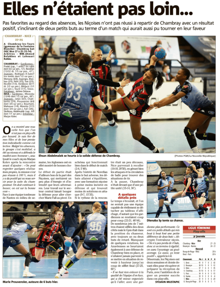 OGCN Handball Elles n'étaient pas loin